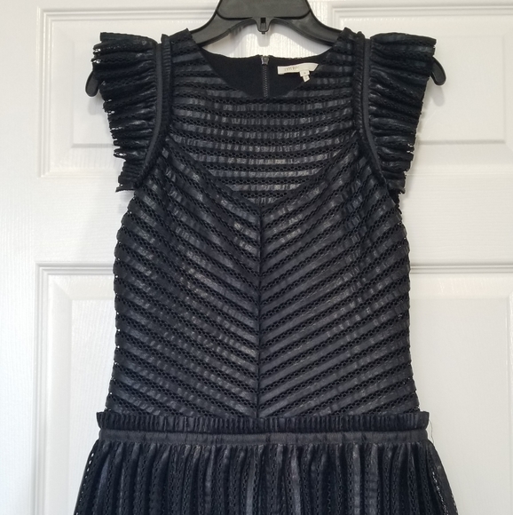 Maje Remony Black Tiered Mini Dress Size 3 - Picture 9 of 15
